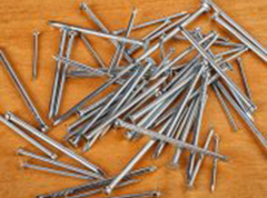 Several corrugated nails for home use