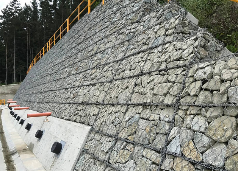 Application of Gabion Basket on dam