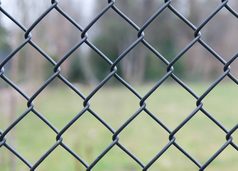 Installation of the stadium fence