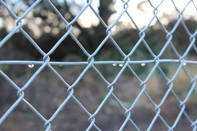 Where are cold galvanized chain link fences used?