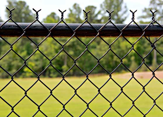 The beautiful PVC Chain link fence use as basketball court fence